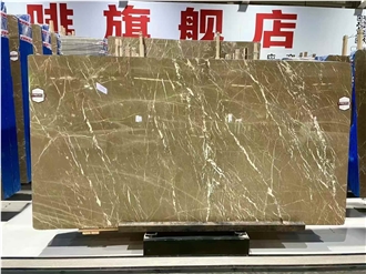 Chinese Coffee Mousse Marble Slabs -Polished