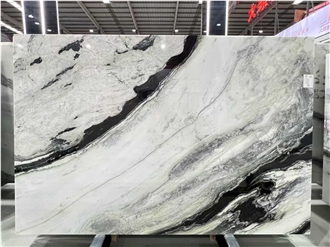 Classic Panda White Marble Slabs-Polished