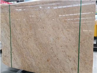 Turkey Golden Rose Beige Marble Slab Tiles-Polished
