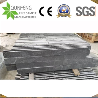China 10*36CM Black Split Z Interlocking Slate Ledger Panels