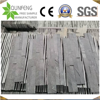 China Black Wall Panel Interlocking Slate Fieldstone Veneer