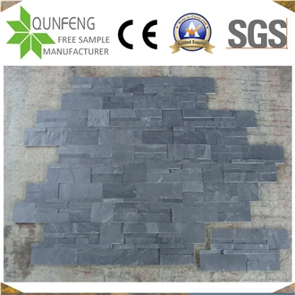 China Natural Black 18*35CM Interlocking Slate Ledge Stone