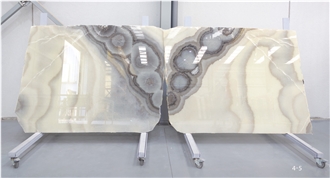 Pearl Grey Onyx Slabs