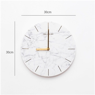 Carrara White Marble Round Wall Clock Gift Handicraft