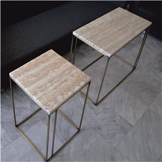 Afyon Honey Marble Coffee Table