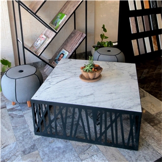 Italian Bianco Carrara Marble Home Furniture
