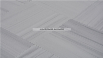 Marmara White Marble Sandblasted Tiles