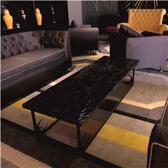 Turkish Nero Marquina Marble Custom Hotel Furniture