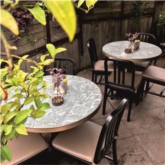 Verde Forest Green Marble Sandblasted & Brushed Cafe Table