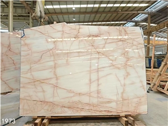 Marmara Dolomite Marble Slabs Red Line White Spider Stone
