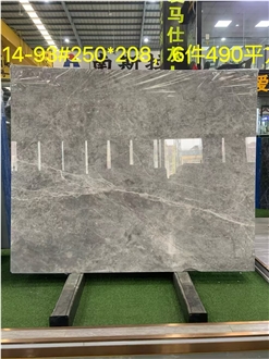 New Hermes Ash Marble Slabs Emperador Fume Grey Stone Tile