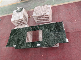Verde Guatemala Green Marble Vanity Tops For The Venetian® Resort Las Vegas