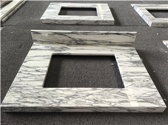 Wholesale White Arabescato Marble Bathroom Vanity Tops