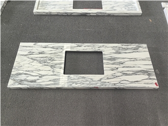 Wholesale White Arabescato Marble Bathroom Vanity Tops