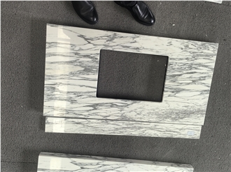 Wholesale White Arabescato Marble Bathroom Vanity Tops