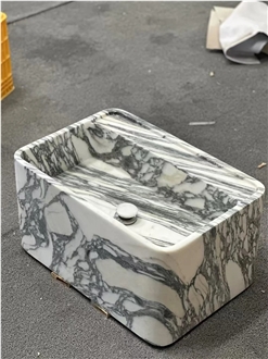 Marble Sink In Arabescato