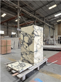 Pedestal Sink In Calacatta Violet Marble