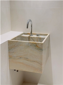 Wash Sink In Fusion Gold Quartzite