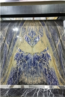 Bolivia Blue Sodalite Wall Slabs Pattern