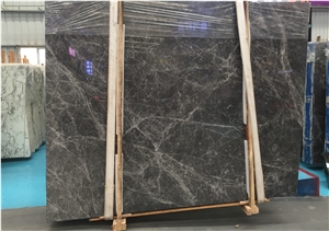 Hermes Grey Marble Slabs, Dark Grey Marble Slabs