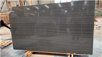 Imperial Black Wooden Vein Cut Marble Big Slabs