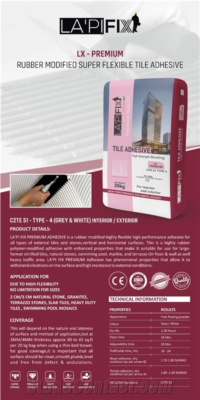 LX- Premium Adhesive Mortar
