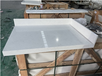 Carrara White Quartz Commercial Counters