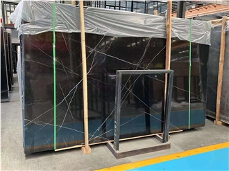 China Nero Marquina Marble Slabs