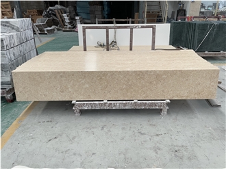 Sunny Beige Marble Stairs For Hotels