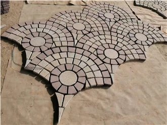 Granite Fan Shaped Paving Stone Set