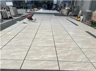 Oman Beige Marble Leather Finish Tiles