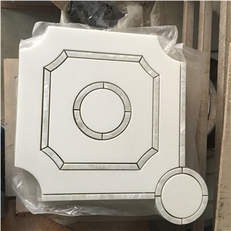 Thassos White And Oyster Shell Pattern Polished Mosaic Tiles
