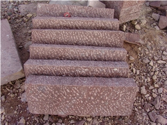 China Dayang Red Porphyry Flamed Paving Stones