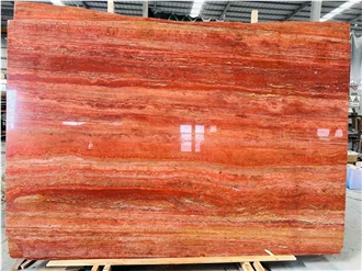 Red Travertine Slabs