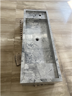 Arabescato Grey Marble Bath Tops