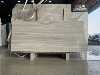 Athen Grey Marble Wooden White Slabs, Floor Tile