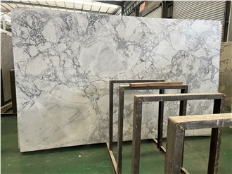 Fish Belly Ash Arabescato Grey Marble Slabs