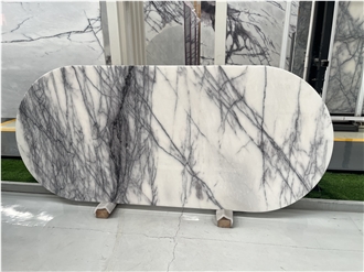 Natural Stone Milas Lilac Marble Furniture For Dining