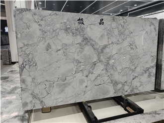 Super White Quartzite Slabs 20Mm Thick Polished Surface
