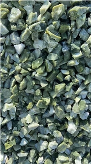 China Dandong Dark Green Aggregate Crushed Stone