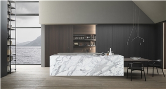 7004 Statuario PD Printed Quartz Bathroom Vanity Tops