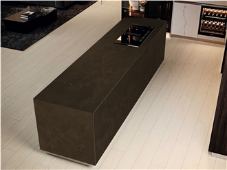 7010 Angola Brown PD Printed Quartz Island Tops