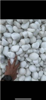 White Marble Tumbled Pebble Stone