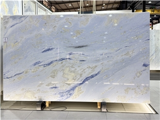Blue Sky River Ocean Brazil Marble Slabs  For Wall-Cladding