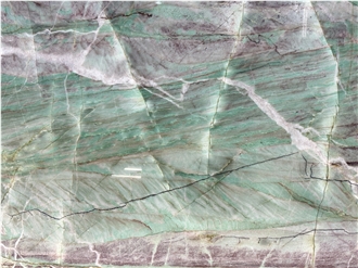 Moldavite Crystal Green Vivid Polished Quartzite Slabs