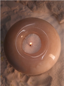 Mushroom Shaped Marble Decor Candle Holder