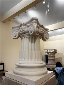 France Pierre De Caen Customized Design Carved Column