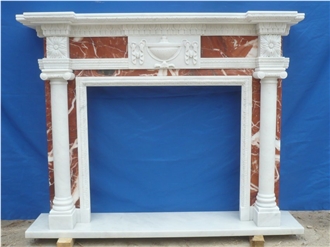 Guangxi White Marble Angel Statue Indoor Fireplace