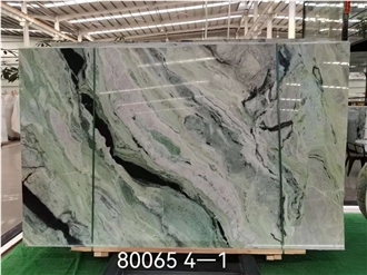 Chinese Emerald Green Marble Cloud Slabs