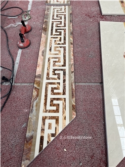 Luxury House Water Jet Marble Pattern Floor Trim Border Line